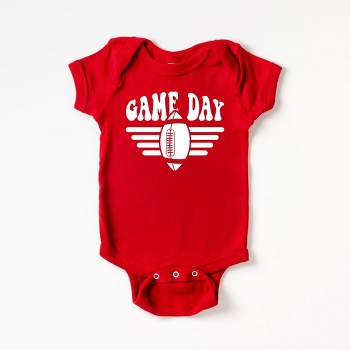 The Juniper Shop Football Game Day Stripes Baby Bodysuit