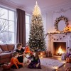 Snow Flocked Pencil Christmas Tree, Slim Artificial Christmas Tree with Sturdy Metal Stand, Skinny Xmas Tree Holiday Decoration for Home Office Dedor - 2 of 4