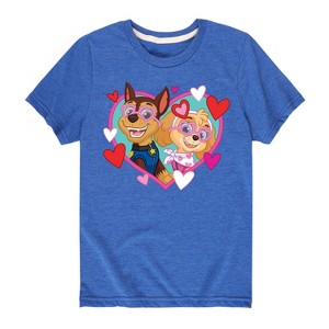 Boys' - Paw Patrol - Chase Sky Hearts Short Sleeve Graphic T-Shirt - 1 of 4