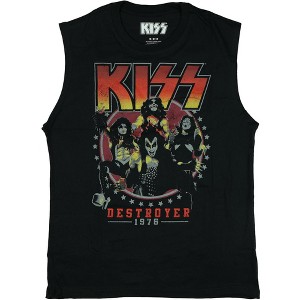 Seven Times Six KISS Destroyer 1976 Tour Men’s Sleeveless T-Shirt Front & Back Graphic - 1 of 4