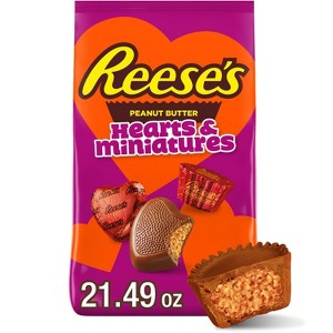 Reese's Valentine's Day Peanut Butter Hearts Candy Miniatures - 21.49oz - 1 of 4