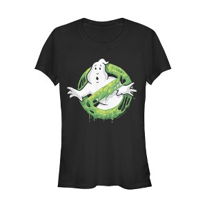 Juniors Womens Ghostbusters Slime Logo T-Shirt - 1 of 3