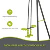 Whisen Three Seat Swing with Curved Boards, Sturdy Steel, Plastic Build, Easy Assembly, Gift for Kids - Green - 3 of 4