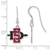 Black Bow Jewelry Sterling Silver San Diego State Aztecs NCAA Dangle Earrings - 2 of 3