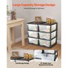 VEVOR Plastic Storage Drawers, 2 Pack Storage Organizer Drawer, 6 Drawers Closet Organization and Storage Dividers, Transparent&Black - 3 of 4
