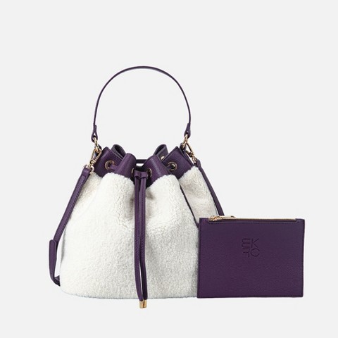 MKF Collection Saryn Women’s Drawstring Bucket Bag 2-in-1 Shoulder & Crossbody with Wallet by Mia K