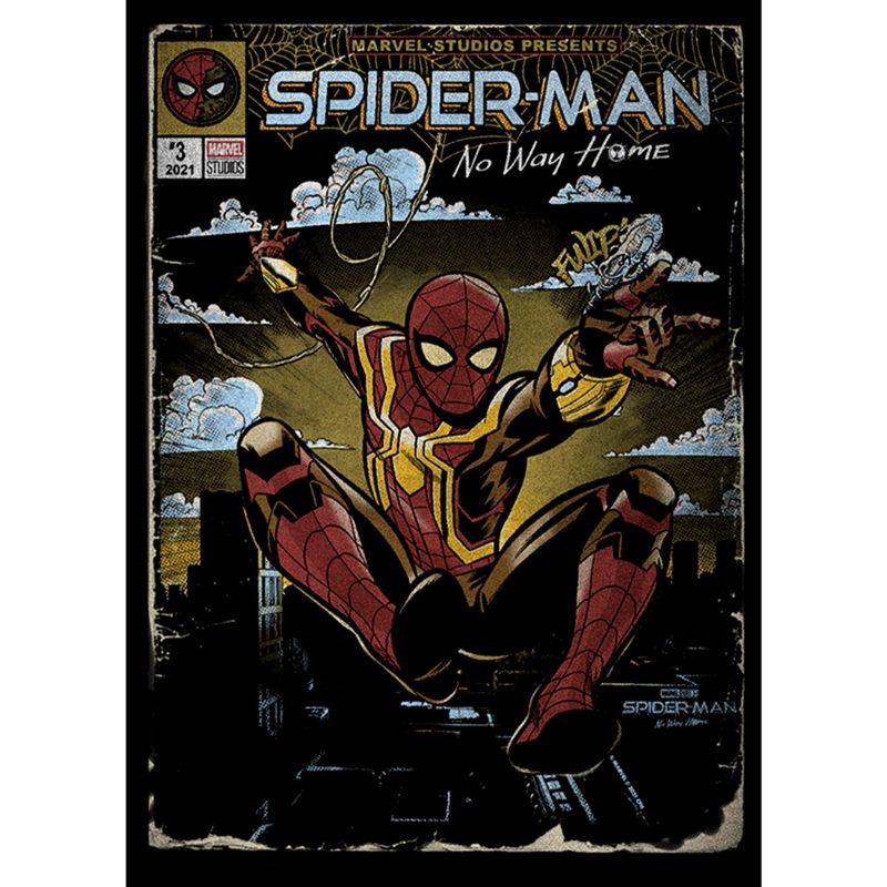 Juniors Womens Marvel Spider-Man: No Way Home Retro Poster Sweatshirt, 2 of 4