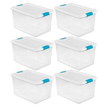 Sterilite 50 Qt Shelftote, Stackable Storage Bin With Latching Lid