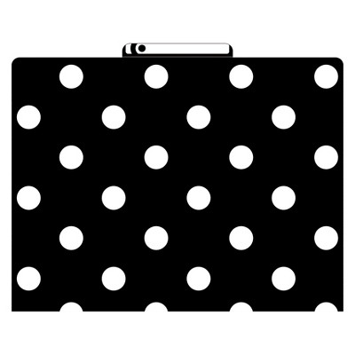 Barker Creek File Folders, 9.5" x 12", 12ct - Black & White Dot: Decorative Stationery, Cardstock, Top Tab, 50 Sheet Capacity