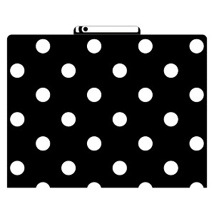 Barker Creek File Folders, 9.5" x 12", 12ct - Black & White Dot: Decorative Stationery, Cardstock, Top Tab, 50 Sheet Capacity - 1 of 3