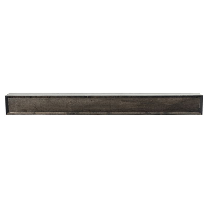 Modern Ember Autumn Wood Fireplace Mantel Shelf with Angled Corner Accents, 5 of 10