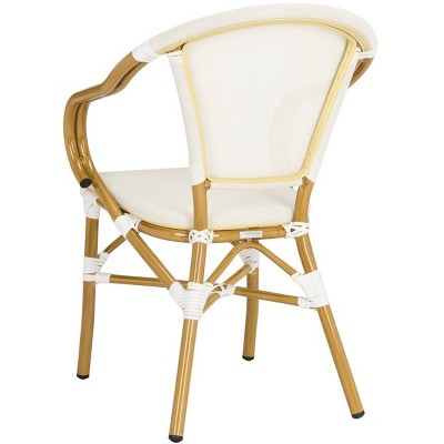 Karine Beige Aluminum Frame Transitional Arm Chair