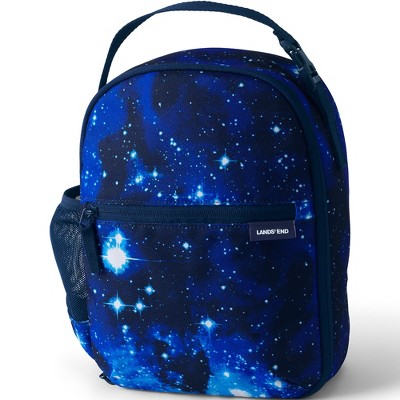 Lands' End Kids Insulated EZ Wipe Printed Lunch Box - - Light Blue Space  Unicorns