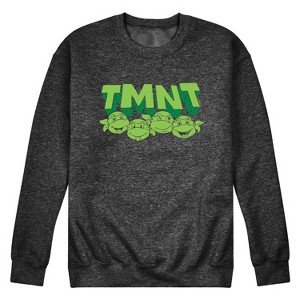 Men's - Teenage Muntant Ninja Turtles - Faces Simple Graphic Fleece Sweatshirt - 1 of 4