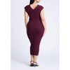 ELOQUII Women's Plus Size Cross Front Rib Midi Sweater Dress - 3 of 3