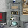 Tangkula 4 PCS 5-Tier Metal Shelving Unit Heavy Duty Wire Storage Rack with Anti-slip Foot Pads - 3 of 4
