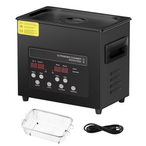VEVOR 3L Ultra Sonic Cleaner, 120W Digital Ultrasonic Cleaning Machine with Gentle Mode & Upgraded Degassing,40kHz Ultrasound Cleaner Machine, Black - 1 of 4