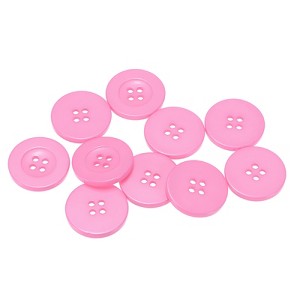 Unique Bargains Resin Snap Fastener Round Flat 4-Hole Sewing Buttons 10 Pcs - 1 of 4