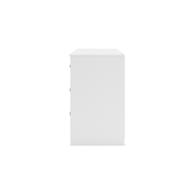 White Transitional 6-Drawer Dresser with Ball Bearing Slides