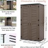 Yardgrace Outdoor Storage Cabinet Waterproof, Resin Vertical Outdoor Storage Shed For Patio Furniture, Garden Tools - 2 of 4
