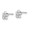 Black Bow Jewelry Kids 14k White Gold & CZ 6mm Flower Post Earrings - 2 of 4