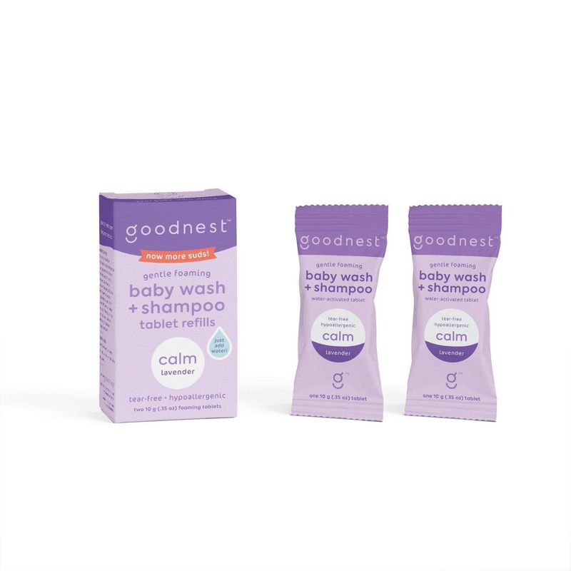 Goodnest 2-in-1 Baby Wash and Shampoo Tablet Refills - Calm Lavender - 12oz, 4 of 13