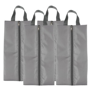 Unique Bargains Waterproof Outdoor Travel Portable Shoes Bags with Zipper 4 Pcs - 1 of 4