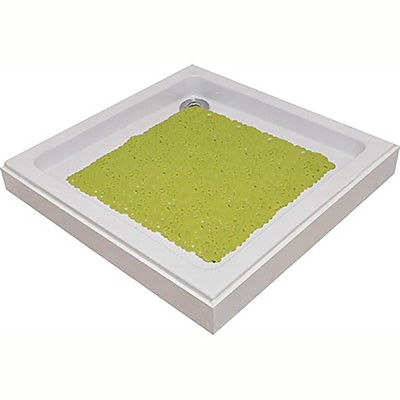 Evideco French Home Goods Bubbles Non-Slip Square Shower Mat 20″L X 20″W