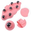 Unique Bargains Neck PVC POM Carbon Steel Seven Trigger Points Handheld Massager Pink Black 1 Pcs - 3 of 4