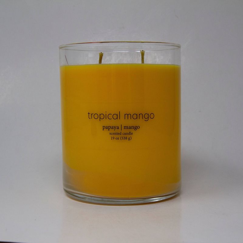 Glass Jar 2-Wick Tropical Mango Candle - Room Essentials™, 2 of 4