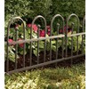 Plow & Hearth - Pewter Wrought Iron Fence - Outdoor Garden Edging with Decorative Design - 2 of 4