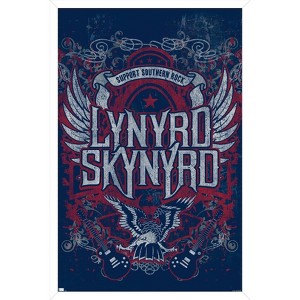 Trends International Lynyrd Skynyrd - Navy Logo Framed Wall Poster Prints - 1 of 4
