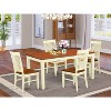 Vintage Dining Room Set - 5 Piece Table & Chair Set - Kitchen Table with Leaf - Buttermilk Cherry Finish - 2 of 4