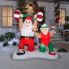 Gemmy Christmas Airblown Inflatable Santa and Mrs Claus Workout Scene, 6.5 ft Tall, Red - 2 of 2