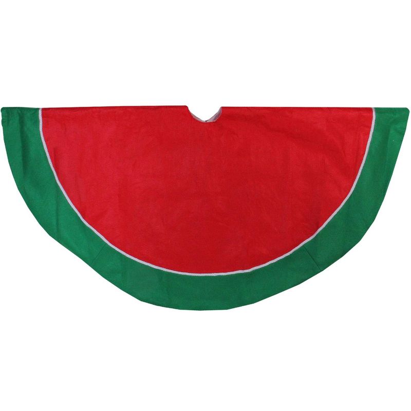 Northlight 48" Red and Green Traditional Christmas Tree Skirt, 3 of 4