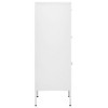 VidaXL Storage Cabinet White 16.7"x13.8"x40" Steel - 4 of 4