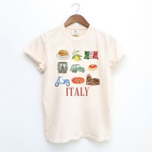 Simply Sage Market Women's Italy Travel Collage Short Sleeve Garment Dyed Tee - 1 of 4