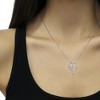 Haus of Brilliance Silver 1/10 cttw Diamond Heart Pendant Necklace - 3 of 4