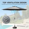 Sapphtopaz Patio Umbrella Outdoor Market Umbrella with Push Button Tilt and Crank Sturdy Ribs for Garden, Beach, Backyard, Pool - 3 of 4