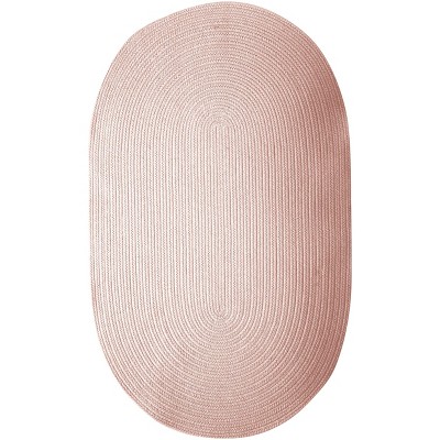 Colonial Mills Bristol Polypropylene Braided Rug, 5-Feet by 8-Feet, Blush Pink