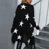 Women's Star Print Longline Cardigan-Cupshe - 4 of 4