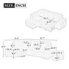 87.7" L-Shaped Convertible Sleeper Sectional Sofa with Storage Ottoman, Wireless Charger, USB Ports & Hidden Stools - 3 of 4
