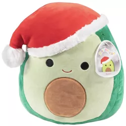 Squishmallow 12" Austin The Christmas Avocado - Official Kellytoy Holiday Plush - Soft and Squishy Avocado Stuffed Animal Toy - Great Gift for Kids