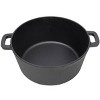 ChicFurnit Pots and Pans 5 Quart 3 in 1 Outdoor Camping Deep Pot with Iron Pot Rack Portable Cookware for Camping BBQ, Black, 12.5"*10.2"*6.2" - 2 of 4