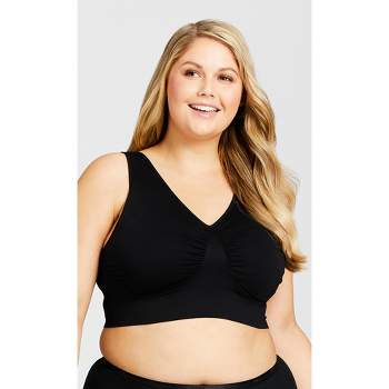 Avenue Body  Women's Plus Size Basic Balconette Bra - Black Spot - 50dd :  Target