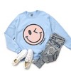 Simply Sage Market S.W.Smiley Pink Smiley Face Grunge Sweatshirt - 3 of 4