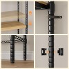 5-Tier Wood Over, The-Washer Dryer Storage Shelf 28" A+B, Adjustable Height Laundry Organizer with Double-Layer Wood Shelves, for Home - 2 of 4