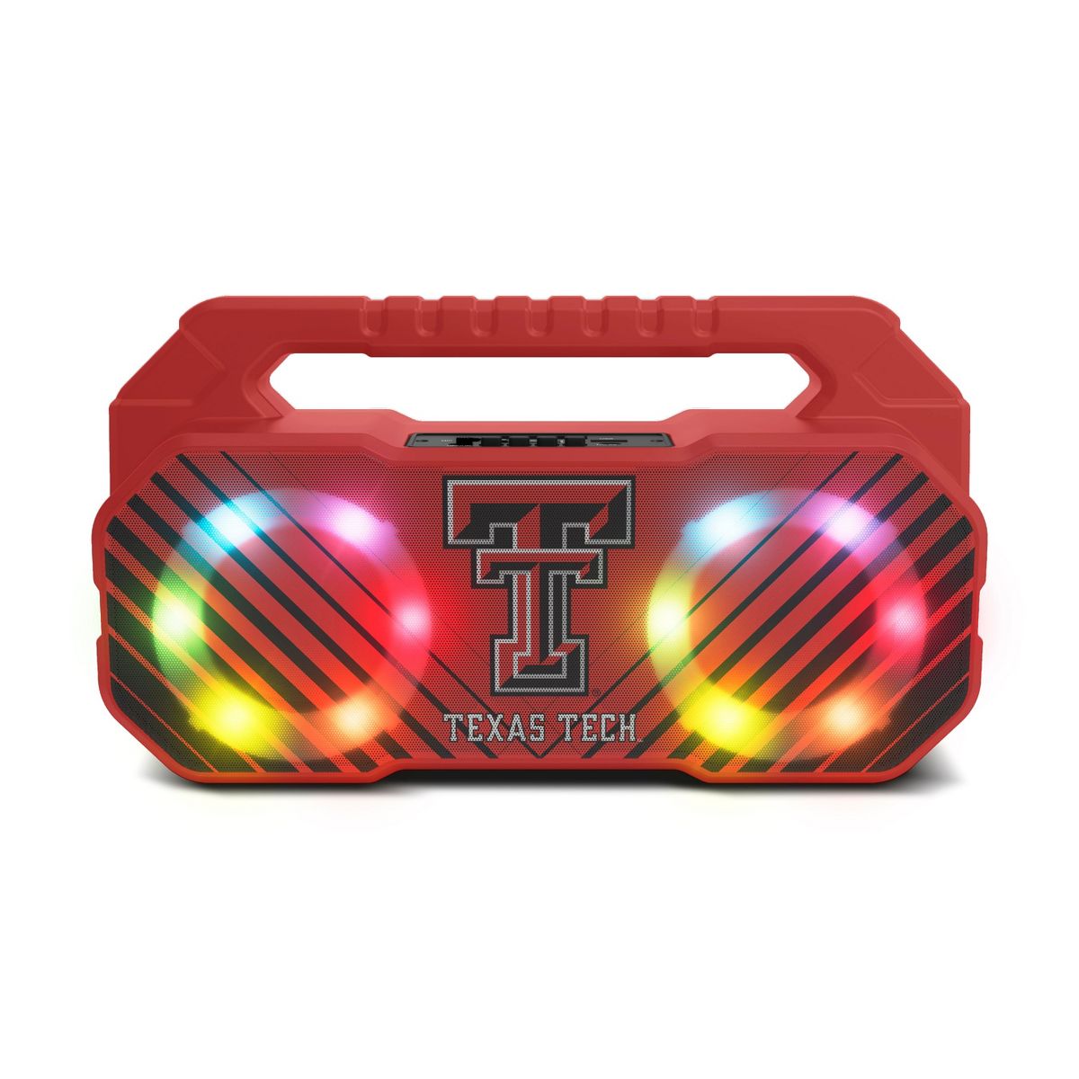 SOAR Collegiate Wireless Boombox Speaker with FM Radio- Texas Tech Red Raiders