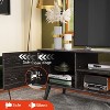 TV Stand for 55 60 inch TV, Boho Entertainment Center with Storage Cabinets, TV Console for Living Room Decor - 3 of 4