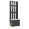 CAVINAS Freestanding Coat Racks with Cushion and Legs,Hall Tree with 8 Hooks and Adjustable Shelves,Entryway Furniture for Living Room,Black - 4 of 4